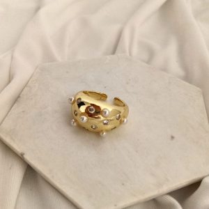 anillo perlas